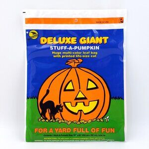 Vintage Deluxe Giant “Stuff-A-Pumpkin” Lawn & Leaf Bag – 56x60 in. – NEW
